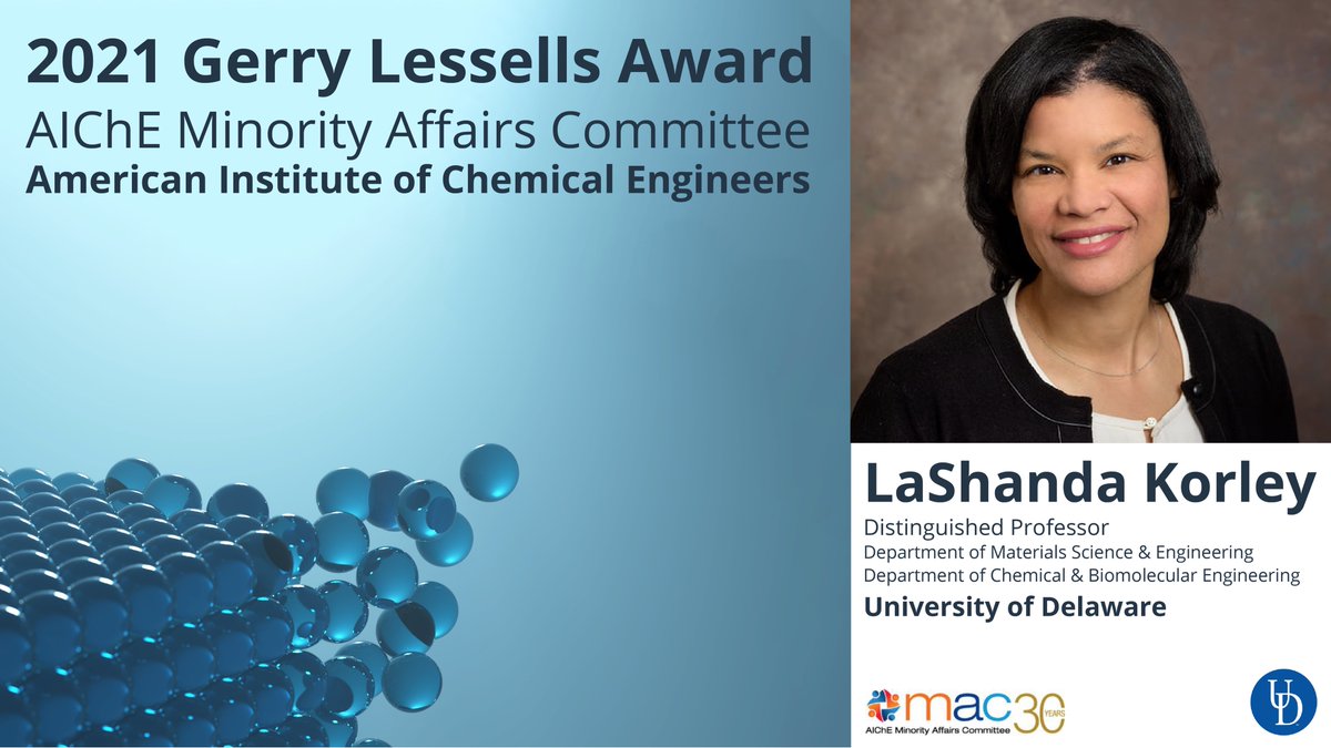 Center for Hybrid, Active, & Responsive Materials (@ud_charm) on Twitter photo Join us in celebrating <a href="/DrLkorley/">LaShanda Korley</a>'s outstanding leadership! Our co-Director has received the Gerry Lessells Award to honor her extraordinary dedication to chemical engineering. Congratulations, <a href="/korleygroup/">Korley Research Group</a>! @MACAIChE <a href="/UDengineering/">UD Engineering</a> <a href="/UDResearch/">UD Research</a> <a href="/UD_CPI/">Center for Plastics Innovation (CPI)</a> Join us in celebrating <a href="/DrLkorley/">LaShanda Korley</a>'s outstanding leadership! Our co-Director has received the Gerry Lessells Award to honor her extraordinary dedication to chemical engineering. Congratulations, <a href="/korleygroup/">Korley Research Group</a>! @MACAIChE <a href="/UDengineering/">UD Engineering</a> <a href="/UDResearch/">UD Research</a> <a href="/UD_CPI/">Center for Plastics Innovation (CPI)</a>