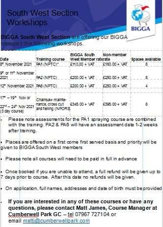 Hi everyone, please see attached details of subsidised workshops