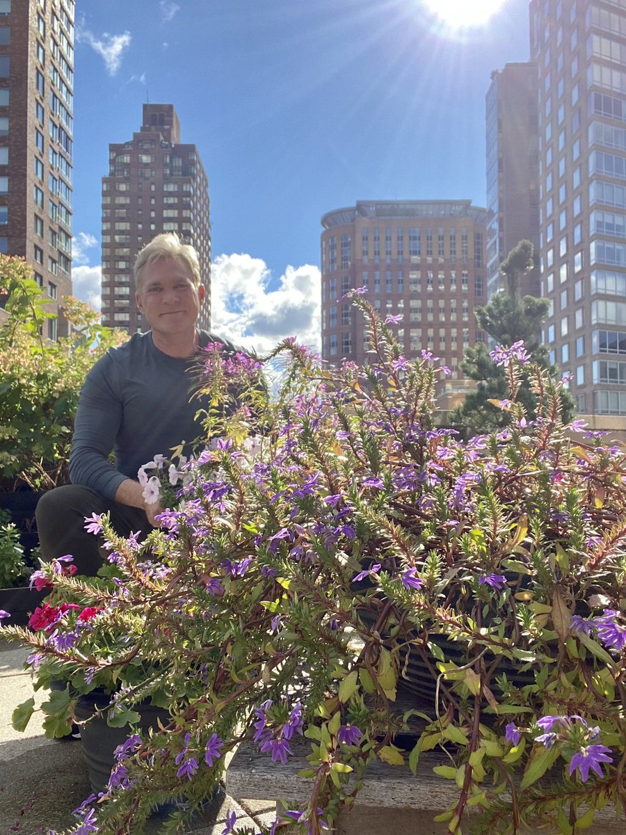 Long sleeves in the #rooftopgarden #nyc