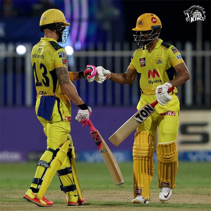 Congratulations <a href="/whistIepodu/">csk</a>
first team to qualify in the play-offs in ipl2021
MSD finishes in own style.
<a href="/ChennaiIPL/">Chennai Super Kings</a> won by 6 wicket.
#CSKvsSRH
