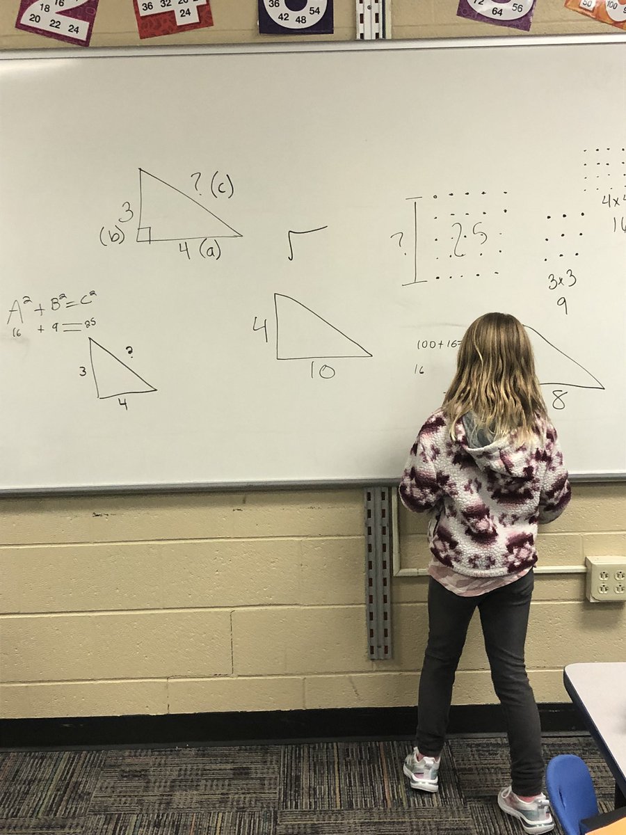 Rachel Rose (@mrs_roseliberty) on Twitter photo Lydia loved our conversation about the Pythagorean Theorem today and took it upon herself to investigate other side lengths of triangles too. Love all of that thinking!! #itsworthit <a href="/LibertyLeopard/">Liberty Leopards</a> <a href="/wcsdistrict/">Worthington Schools</a> Lydia loved our conversation about the Pythagorean Theorem today and took it upon herself to investigate other side lengths of triangles too. Love all of that thinking!! #itsworthit <a href="/LibertyLeopard/">Liberty Leopards</a> <a href="/wcsdistrict/">Worthington Schools</a>