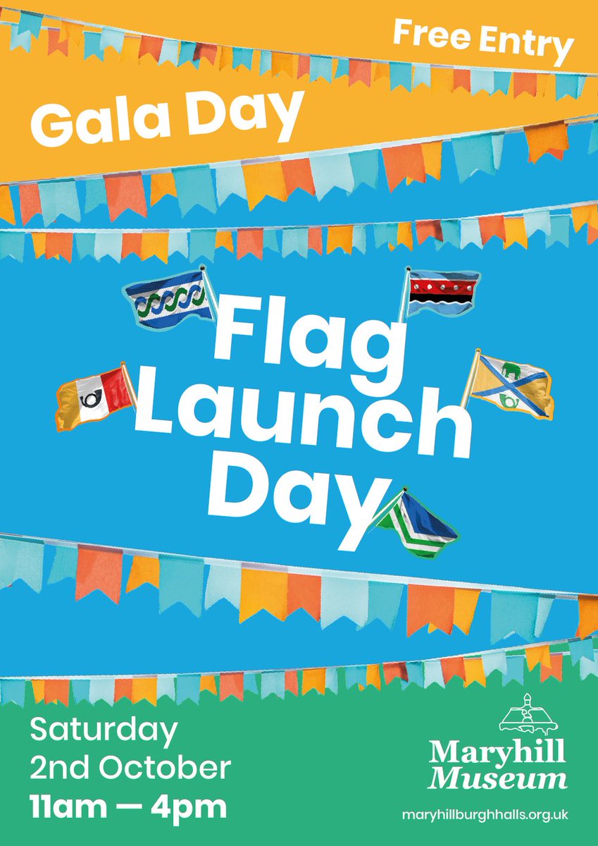 Join in on a day of fun as A flag for Maryhill @maryhill_halls is launched this Saturday 2nd October #AFlagForMaryhill
The event is free to all, thanks to the support of the @MaryhillHousing   

facebook.com/events/5944156…