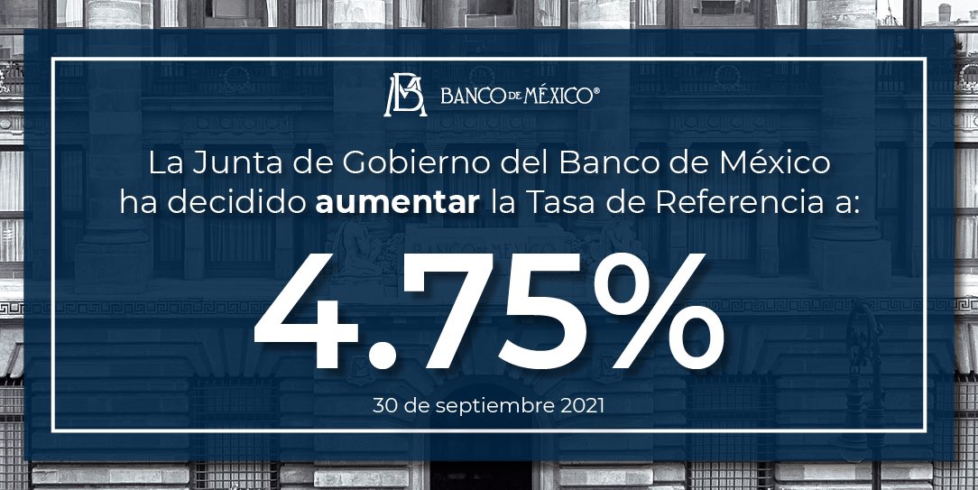 memobarba's tweet photo. Bien @Banxico! Eleva objetivo de tasa de interés a 4.75 por ciento https://t.co/wzUijXEFWu
