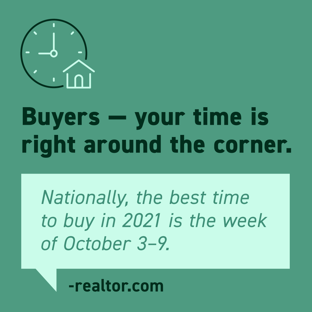 KimKatsenes's tweet photo. Check this out friends...

If you’re in the market to buy a home, your time may be just around the corner. According to research from realtor․com, October 3-9 is the sweet spot for buyers. This is based on...

Contact me if you would like to discuss Buying/Selling Real Estate https://t.co/9nygsqDq6k
