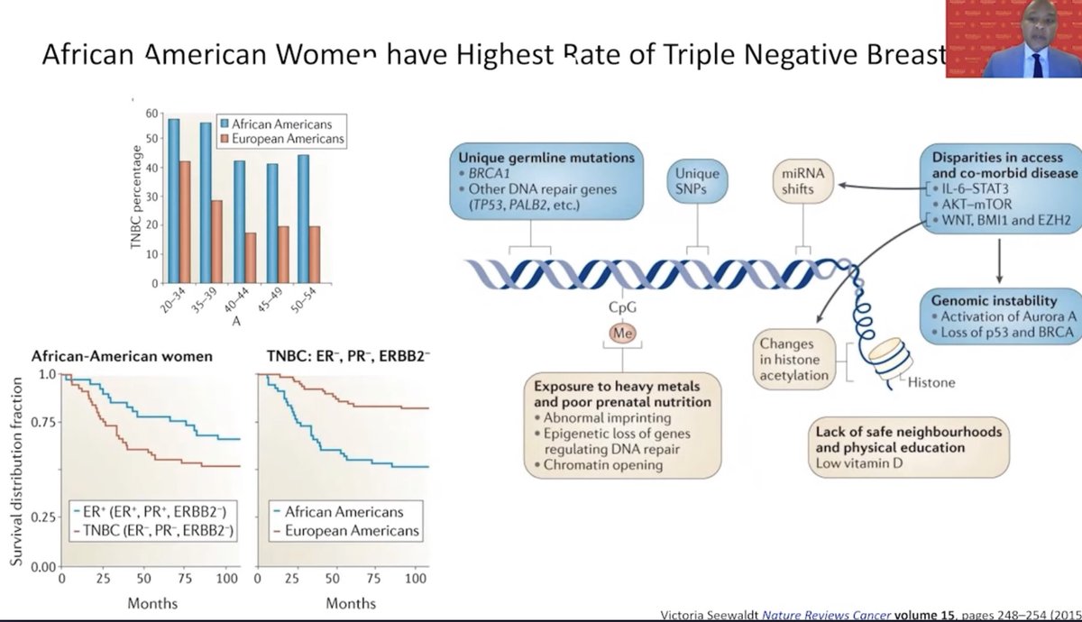 NVMroz's tweet photo. #LSBC21 African Amer. Women-highest rate of TNBC. We have an information &amp; an access problem.Thank you for your search for answers @phd_yates⁩ ⁦@LANewmanMD⁩ ⁦@MinoliPereraPgx⁩ ⁦@DrRobWinn⁩ ⁦@NorthwesternMed⁩ #breastcancerawareness https://t.co/xyngfEnGRh