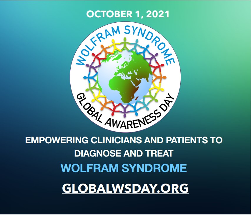 1 day to go - WS Global Awareness Day - find out more about this ultra-rare condition & how you can help wsglobalday.org #WSGAD #WSUK #thesnowfoundation @WolframSyndUK @syndromewolfram @wolfram_afasw @ASnowFoundation @AsocWolfram