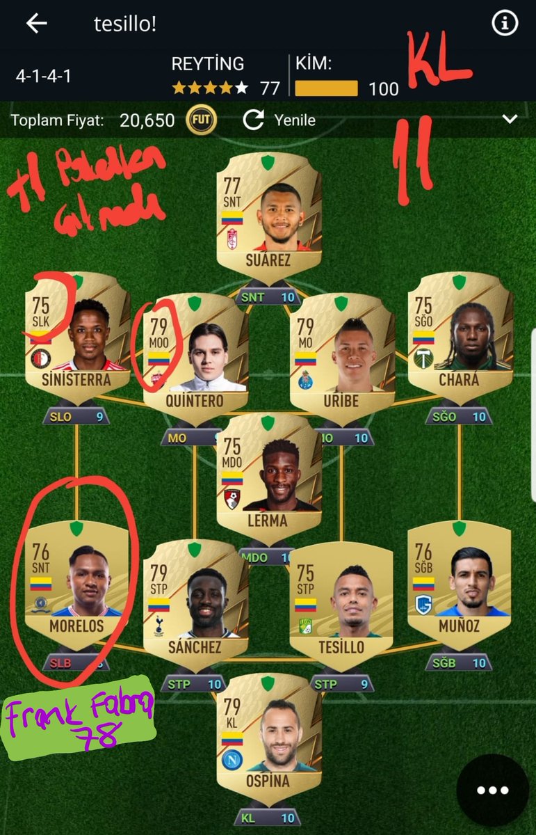 ⚜️Kardo Kurma Görevi⚜️
⚜️Karma Ligler⚜️
💠FUTBIN şart.
💠KL5 mantığını kavramanız için alanlara ayrıldı. Bronz kartları kendiniz seçmelisiniz.
💠KL7'de alternatif çok. FUTBİN'e bakmalısınız.
💠KL9 için 4 pozisyon değişikliği ile KL11 maç yapmadan tamamlanabilir.