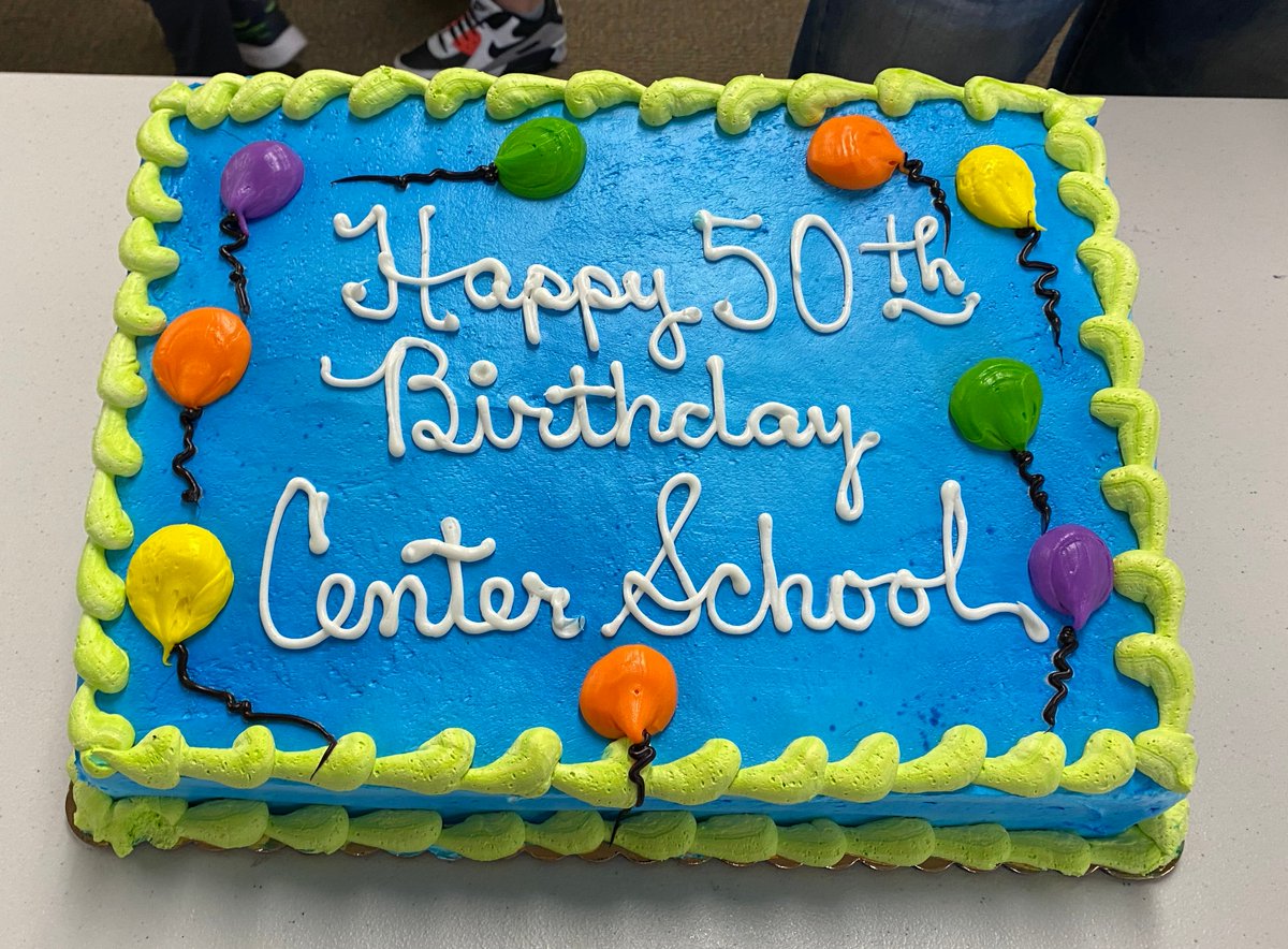 center_nj's tweet photo. Happy Birthday to The Center School!! (Sept. 1971) Today students and staff celebrated our 50th Anniversary with a birthday cake. Everyone sang Happy Birthday, posed for pictures, and of course ate cake. https://t.co/c7OhF84MZ7