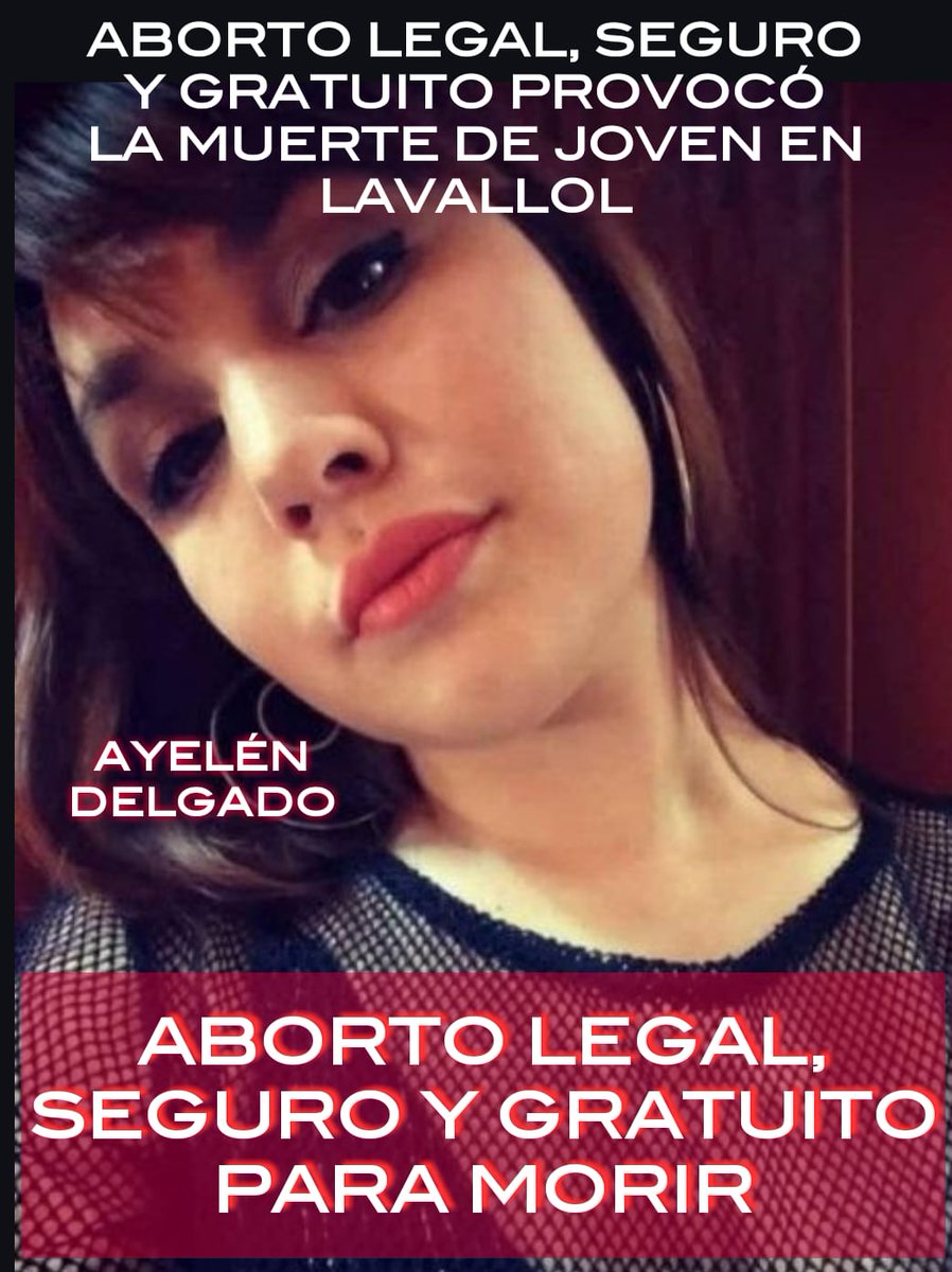 RaulMagnasco's tweet photo. Cuántas Ayelenes más deben morir en manos del aborto legal? https://t.co/DCrrp9mOPx
