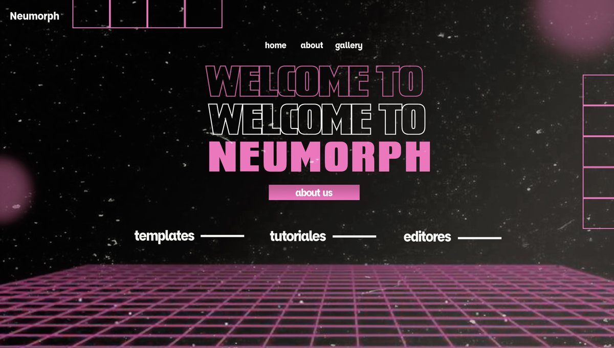 Bienvenidos a NEUMORPH.
Somos una página de ediciones que busca ayudar y facilitarle a la  gente que quiera empezar a editar, tenemos tutoriales, recursos, templates de formato psd y también png. Esperamos que te sirva, y no olvidés dejar tu MG si algo te gustó o sirvió. ♡