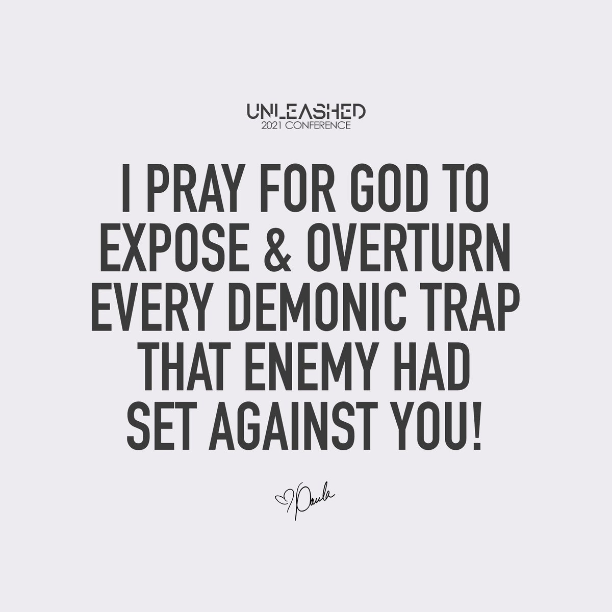 I pray for God to expose & overturn every demonic trap that enemy had set against you. You are about to be UNLEASHED into your purpose and destiny!