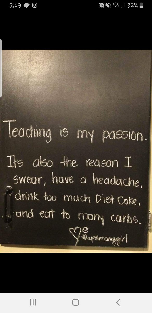 A friend and former colleague hit the nail on the head. I have never been more tired, had more headaches, and felt more inadequate than I have in the 1st quarter of this school year. 😫😫😫#drinkofchoiceisnotdietcoke  #carbsare