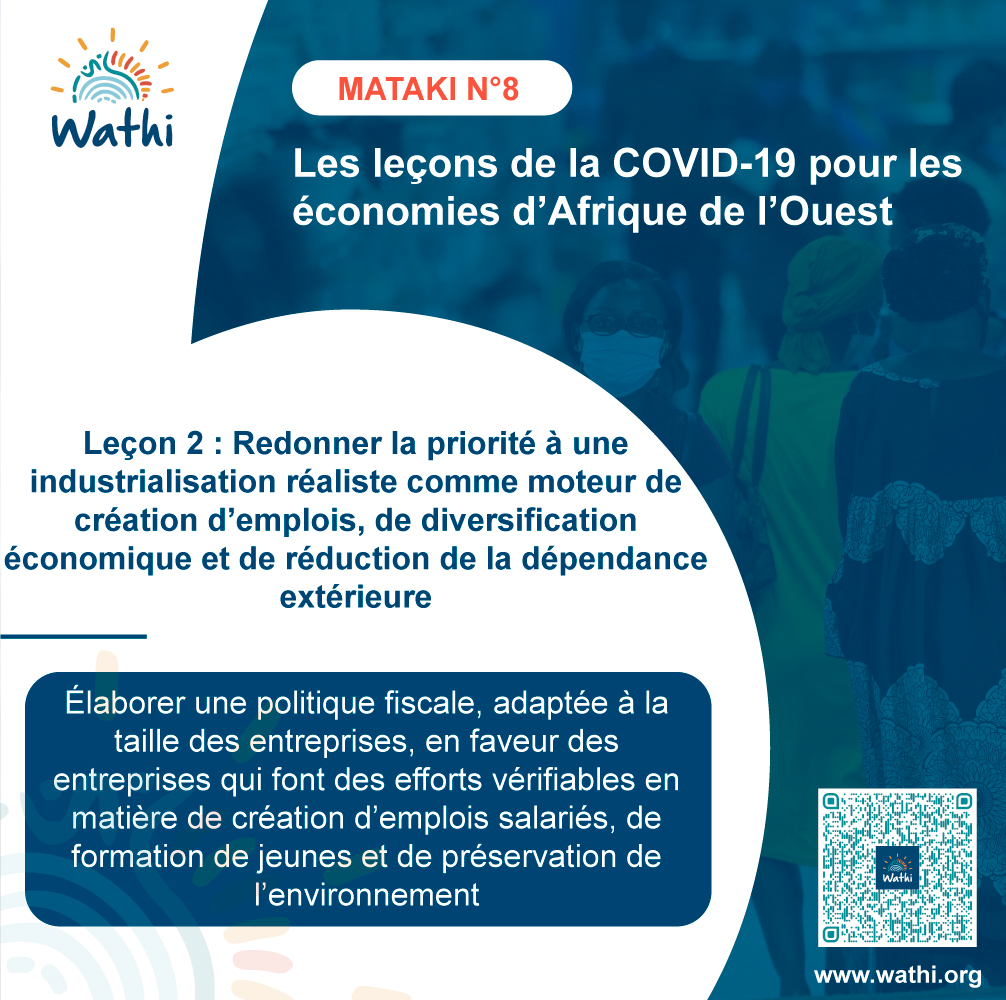 WATHI_ThinkTank's tweet photo. 📖#Extrait20 de notre Mataki, une publication qui propose 5 pistes pour orienter l’action collective des #citoyens et des #décideurs afin de revigorer les #économies des pays de l’Afrique de l’Ouest très affectées par la crise sanitaire.
📌En intégralité: https://t.co/UqepXoDBpM https://t.co/4j4VXoFLRj