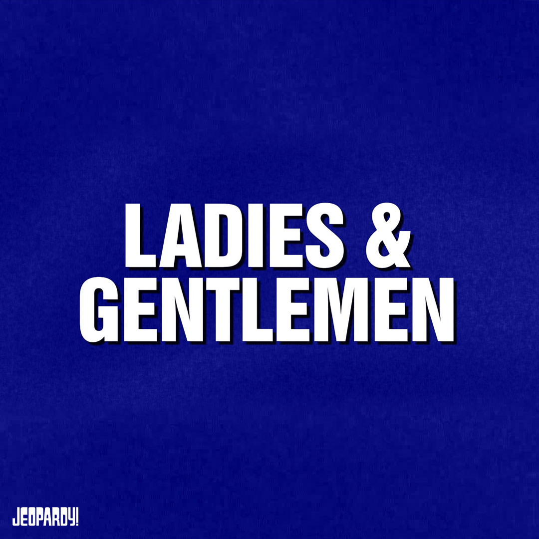 Jeopardy's tweet image. Paging Daniel Craig and The Weeknd.