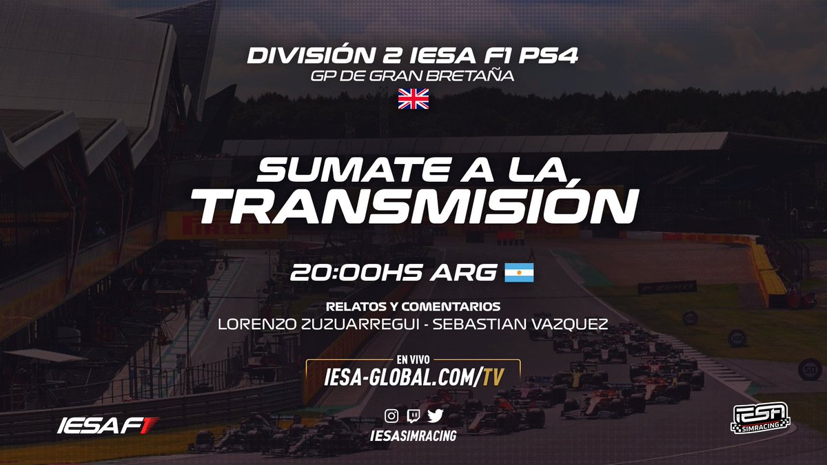 LA F2 ATERRIZA EN NORTHAMPTONSHIRE 🛬

Esta noche la segunda categoría de #PS4 se presenta en el GP de Gran Bretaña 🇬🇧 en una carrera que promete emociones hasta la última vuelta.

DIV 2⃣ PS4
🕒 20HS 🇦🇷
🎙️ @ZuzoCaster y @SEVM_11 

➡️ iesa-global.com/tv