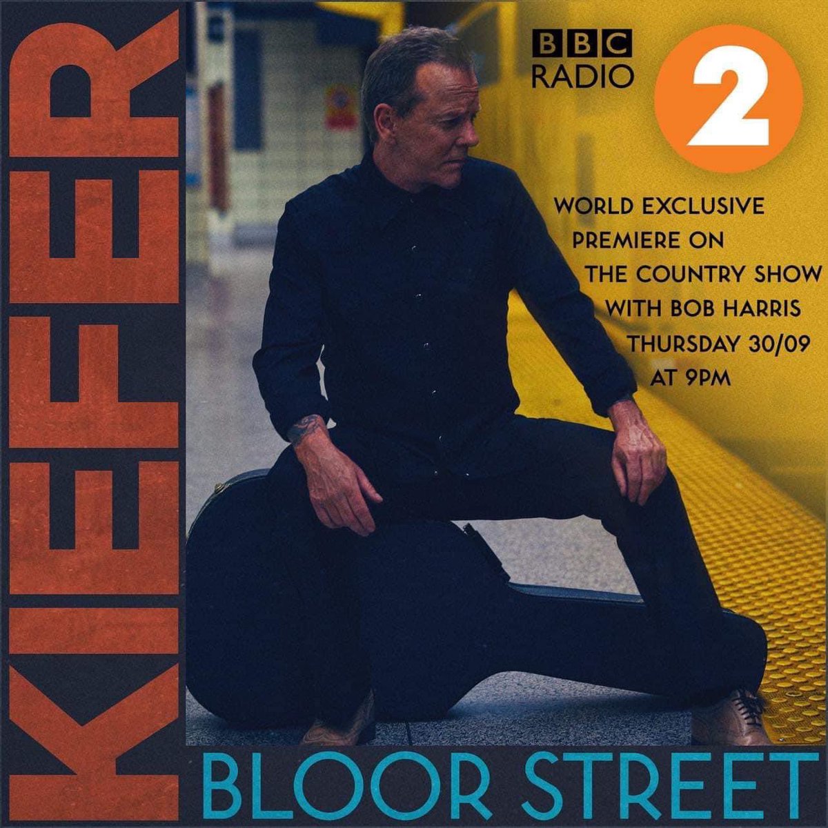 World premiere of Kiefer Sutherland’s new single “Bloor Street” on @BBCRadio2 with @BHarrisCountry tonight! 🤩 @RealKiefer 💪🏻🎶❤️