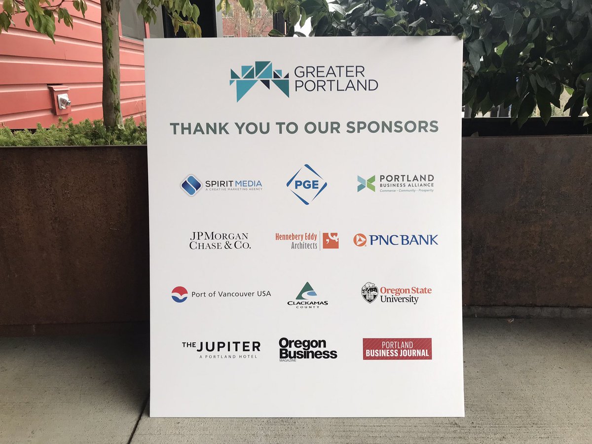 GreaterPDX's tweet photo. And that’s a wrap! Thanks to everyone who attended our #GPISummit today, whether in person or via livestream. And we so appreciate the support of our sponsors! https://t.co/yfzOd1pgl9