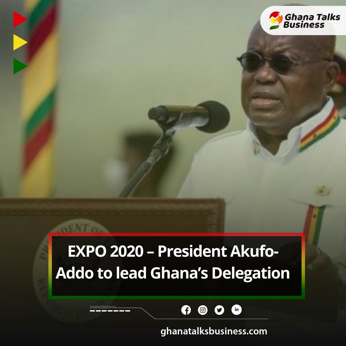 Ghana will participate in an international business and investment exposition in the capital of the United Arab Emirate, Dubai, from October this year to March 2022.
Click the link below to read on what the event will be about.
buff.ly/3on8VhW

#ghana #dubai