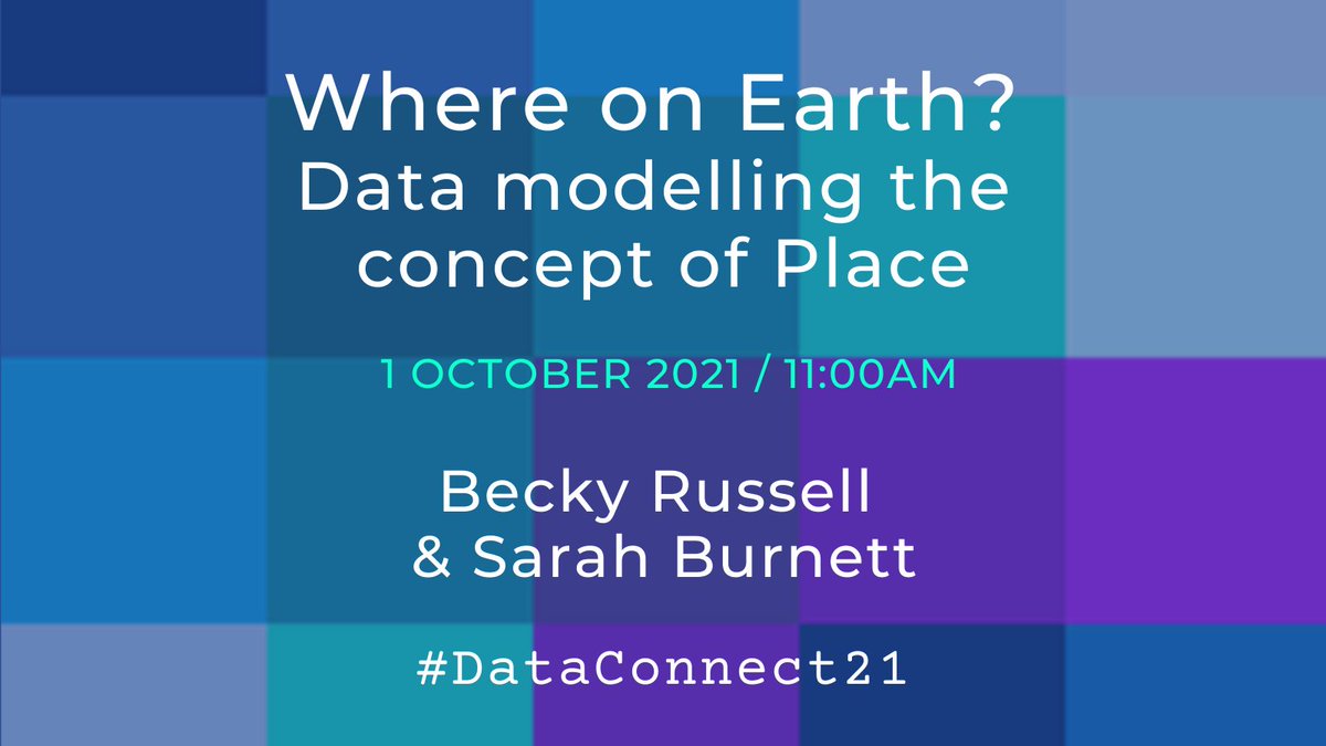 DataConnect23's tweet photo. 📣Starting in one hour!📣
Join Becky Russell of @dataenvagency & @SarahBunty of @DefraData as they show us the ways that place data is represented in their organisations, how they've modelled it and how that will help #DataConnect21
https://t.co/3iazFdZCuk https://t.co/6IOgM0I8Xp