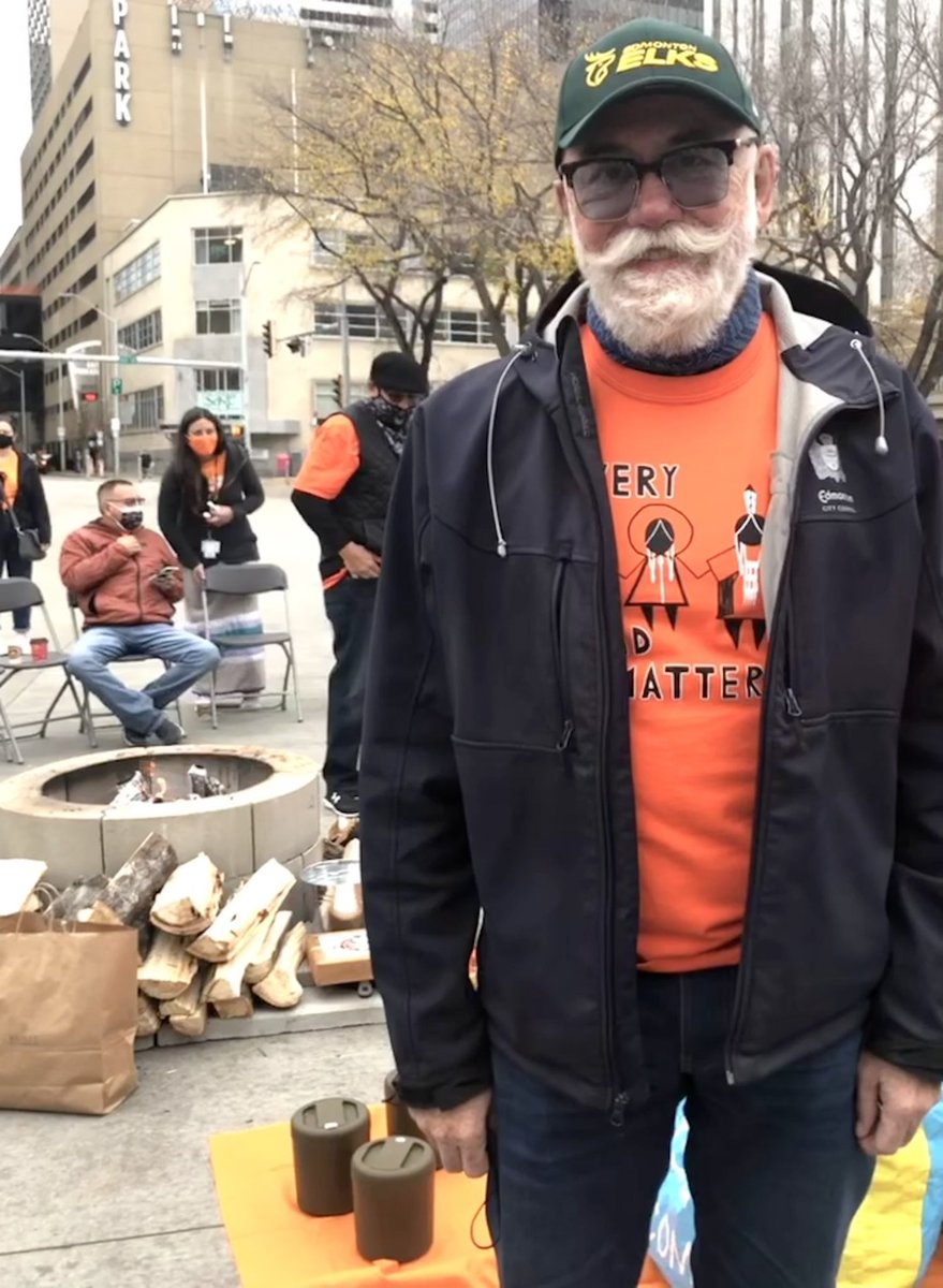 Privileged to be at the sacred fire ceremony in Churchill Square, led by elders Jerry and Joanne Saddleback, on National Day of Truth and Reconciliation 🧡