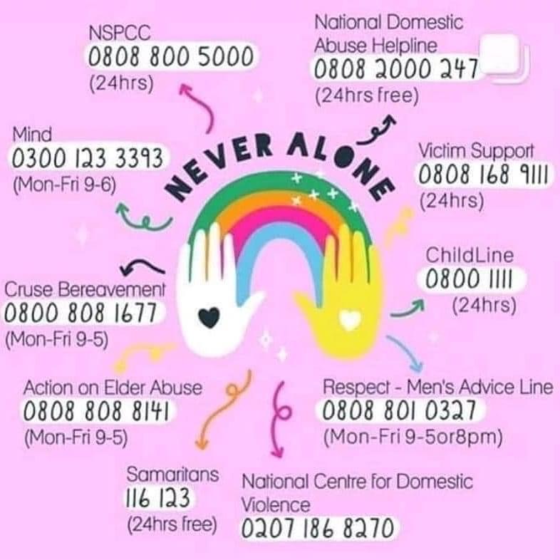 Seeing and hearing about the Sarah Everard case across social media has been difficult for women and particularly for survivors of domestic abuse, sexual violence or institutional misogyny.

Please do not suffer in silence. You are not alone.