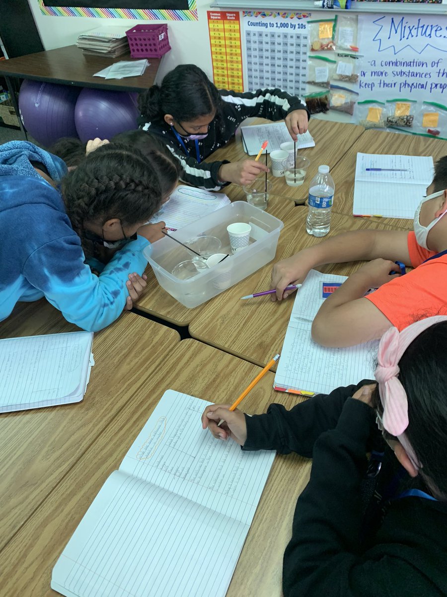 cmmonson1's tweet photo. Love the conversations and the teamwork as the students are discovering substances that are soluble and insoluble! @SmithES_AISD @ddp4jc https://t.co/fLEUJFiPms