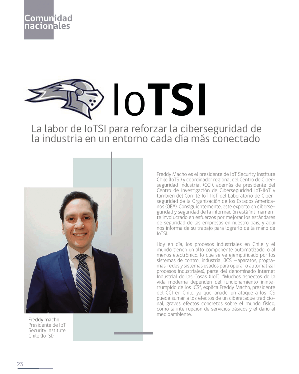 CSIRTGob's tweet photo. En #CiberSucesos del @CSIRTGob edición Septiembre nos dedicamos a hablar de #CiberseguridadIndustrial, incluyendo ataques a la cadena de suministro. Nos ayudó @macho_freddy1 con la experiencia de @iotsichile | Léela completa aquí: https://t.co/FcklUBXQ79 https://t.co/BXyURloQgA