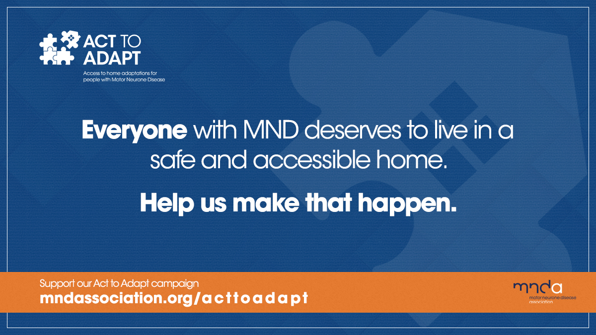 This is important.

Find out exactly how you can help those living with motor neurone disease and their families.

Visit our new web hub
🏡 mndassociation.org/acttoadapt | #ActToAdapt