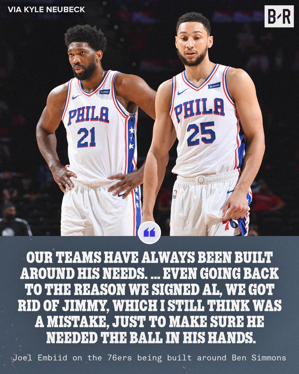 BleacherReport's tweet photo. Embiid keeps it real. https://t.co/oKGQBfSXvc