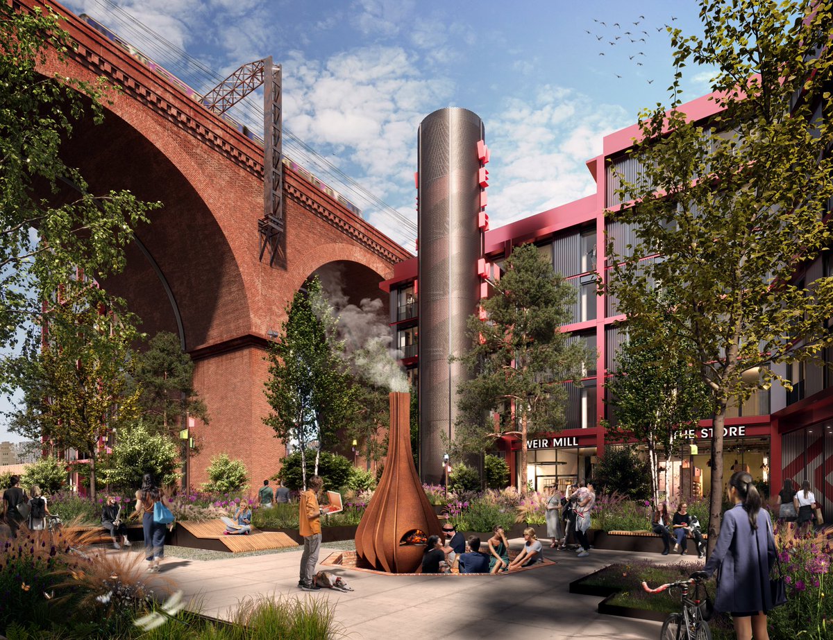 CapitalCentric's tweet photo. Our plans for Weir Mill have been approved 🥳

We’re going to restore the derelict Victorian mill and transform the area into a vibrant new town centre community with design-led apartments, commercial space and a new public square. We can’t wait! https://t.co/GejRQBidal