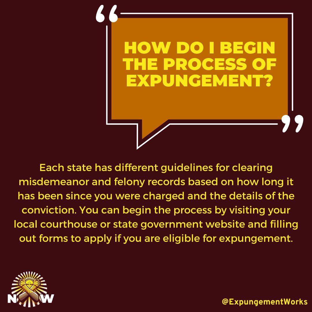 The process of expungement and record clearing can be different for everyone depending on the state they were charged in, and the type of record they have. Need help understanding the legal process? Start the process by visiting bit.ly/expungementwor…
 #woaa2021 #NEW2021
