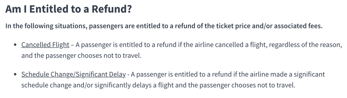 under federal law, when an airline cancels or significantly changes the flight you booked, you’re entitled to a cash refund in full.

transportation.gov/individuals/av…