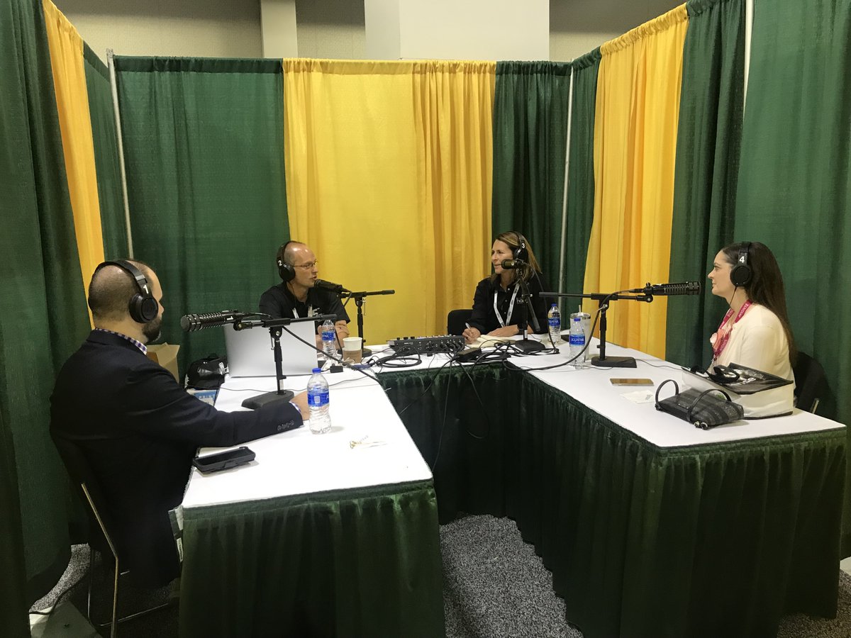 MackenzieHMG's tweet photo. Today our Co-CEOs David Searns and Victoria Kenward were at the podcast booth at Staffing World interviewing Amy Giessinger from Dahl Consulting and Scott Morefield from Luttrell Staffing Group. You can listen to our podcast, Secrets of Staffing Success, on all streaming... https://t.co/Yc1Mwty0KM