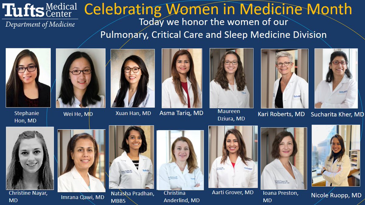 KarenFreundMD's tweet photo. Celebrating our amazing women in Pulmonary/ Critical Care for #WIMMonth at #TuftsMCDeptMedicine.  We could not have made it through the pandemic without you! @hboucher3  @IWICC_org @PHAssociation @sucharitakher @TuftsMedicalCtr https://t.co/Np97tF4oMa