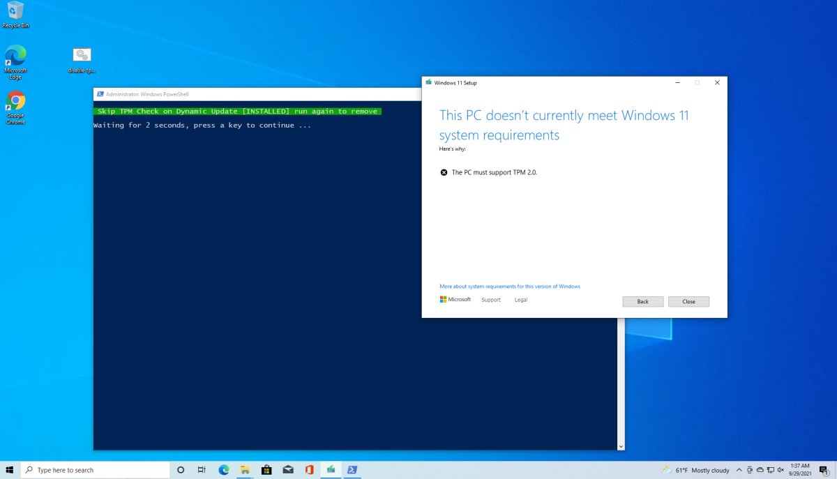 How to bypass the Windows 11 TPM 2.0 requirement