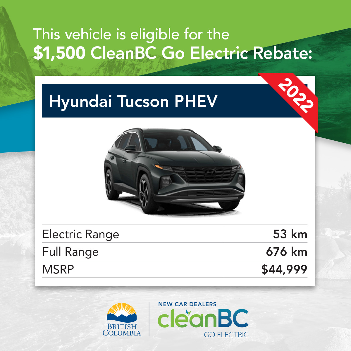 NCDGoElectricBC's tweet photo. #ALERT #ElectricVehicles New models eligible for #CleanBCGoElectric rebates in BC! 2022 @mazdacanada MX-30 BEV, @KiaCanada Sorento PHEV and @HyundaiCanada Tuscon PHEV! @NCDA_BC @BlairQualey
See complete list for eligible vehicles: https://t.co/kUqcnBCI8f https://t.co/wowdvwpbYi