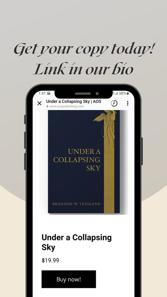 AOS_Publishing's tweet photo. Get your copy today ☁️Under a Collapsing Sky is now available @brandonteigland https://t.co/RpVgAhzWkL