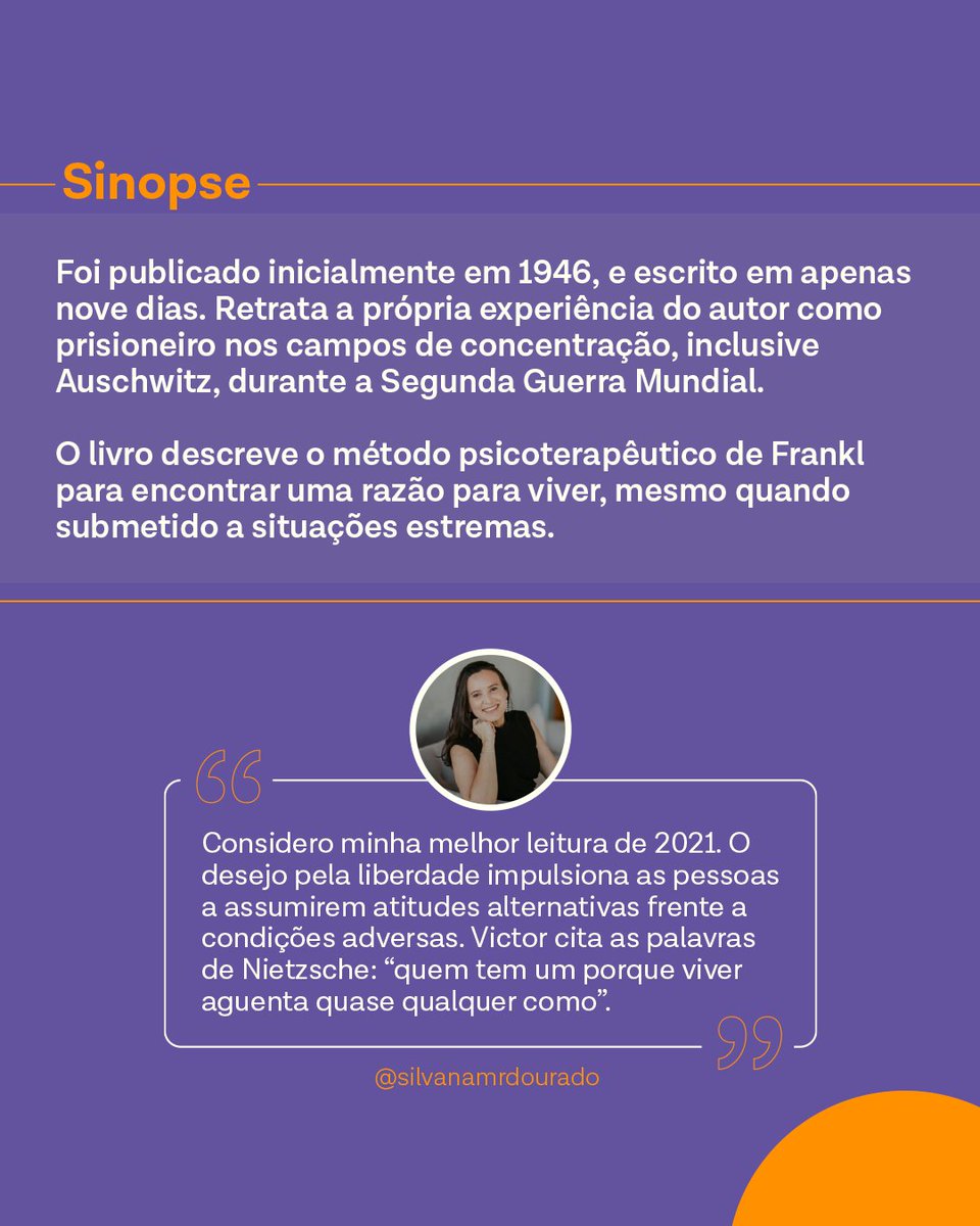 consadbr's tweet photo. Consad Indica. ✍️
Em busca de Sentido, de Viktor E .Frank é a sugestão de leitura da coordenadora do GT Gestão de Pessoas, Silvana Dourado (@silvanamrdourado). 📚
Vamos colocar esse na listinha de leitura do ano? 📘
#ConsadIndica #Leitura #Consad #GestaoPublica https://t.co/nCyTkXWDbG