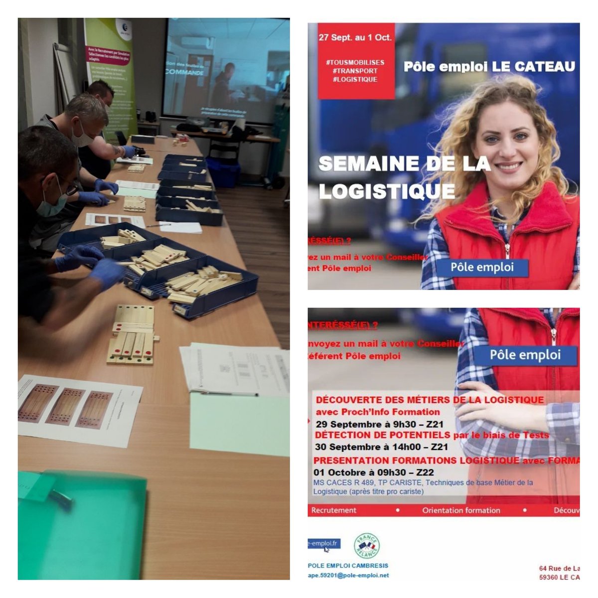 🦺📦#TousMobilisés dans le #cambrésis pour détecter les potentiels talents à former en #logistique pour répondre aux besoins du territoire 😃 <a href="/ALemeret/">antoine lemeret</a> <a href="/ElsaMiquel/">Miquel Elsa</a> <a href="/SeverineDelong/">Delong Severine</a>
@FredericDanel <a href="/CrevisierF/">Crévisier Florence</a> <a href="/JenniferLacomb3/">Jennifer Lacombled</a> <a href="/GeraldWehrung/">Wehrung Gérald</a> 
↪séance de détection à Le Cateau 👇