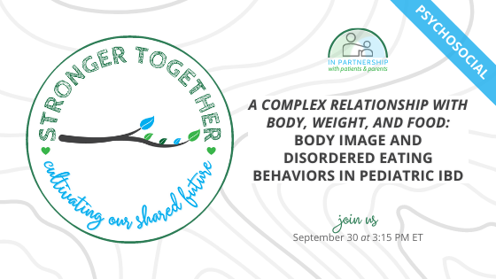 ImproveCareNow's tweet photo. Explore #BodyImage &amp; #DisorderedEating in peds #IBD - prevalence, med + #psychosocial risk factors, assessment/triage strategies, multidisciplinary team role, useful @ICNPatients resources &amp; future directions 💚 💙 #ImproveCareNow #ICNCC21F #CommunityBreakout #AllTeach #AllLearn https://t.co/AmWRUZpzhB