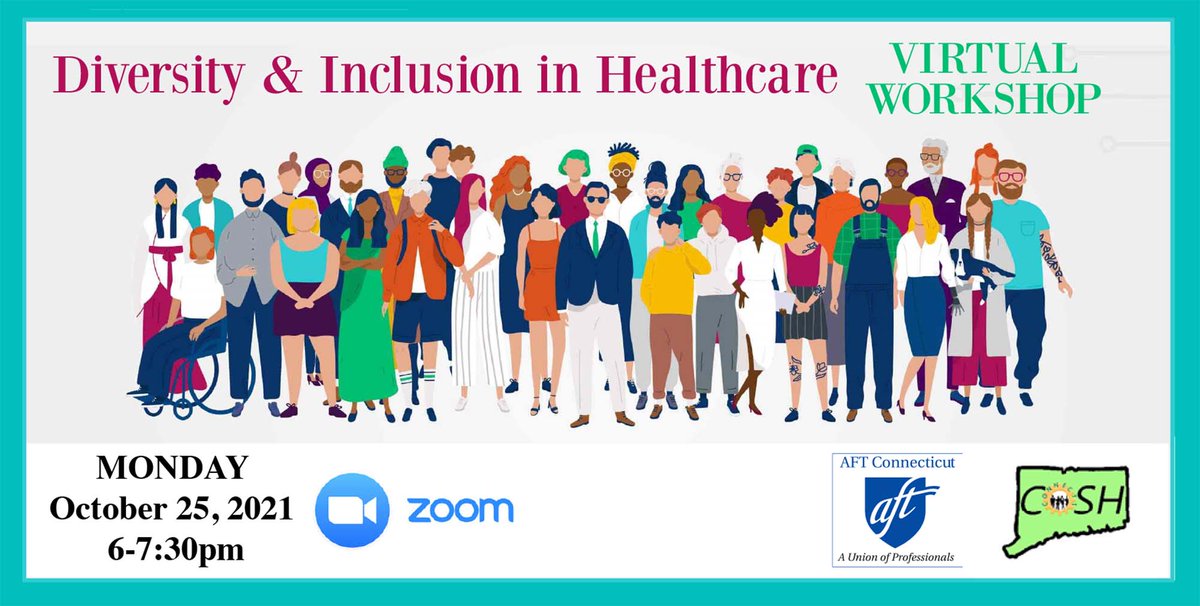 AFTCT's tweet photo. Healthcare professionals in affiliated #union locals invited to new #HealthPD webinar presented by #Connecticosh; gain diversity, inclusion skills in how to “walk in someone else’s shoes”: https://t.co/1YX9C3QPfq #AFTAllIn @AFTUnion @AFTHeathcare @AFTMembBen https://t.co/2OYkgpVtoJ