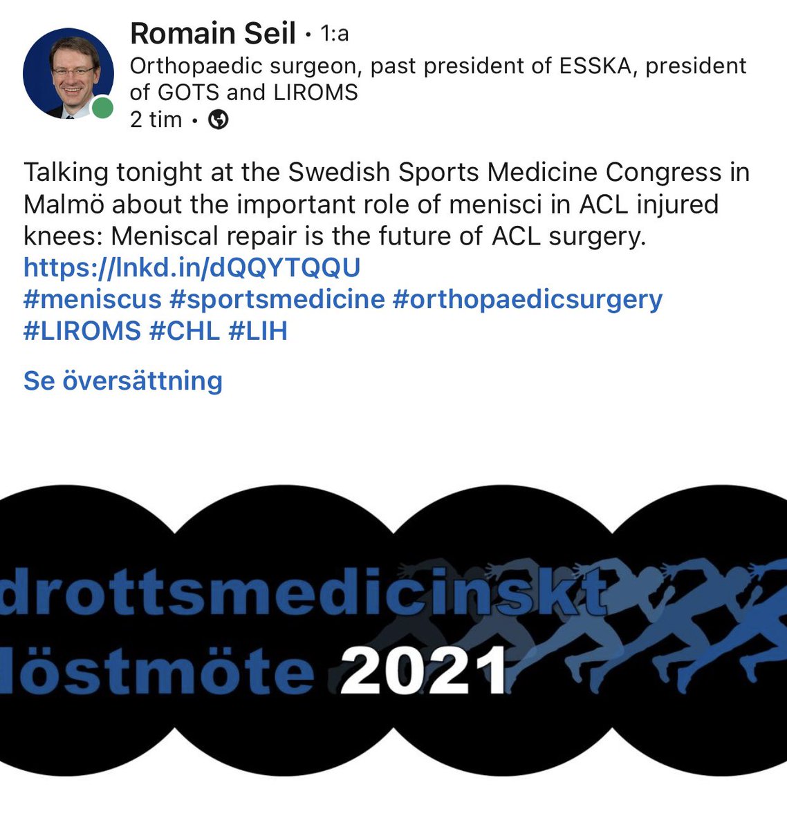 Professor <a href="/RomainSeil/">Romain Seil</a> was one the highlights during tonight’s evening activities at the virtual #SFAIM2021. Thank you for a great talk as always and as a gift we have donated 100 Euros to <a href="/UNICEF/">UNICEF</a> for covid vaccinations globally. You know that you are always welcome back!