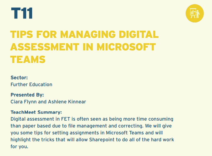 In @CavanInstitute we ♥️ how #SharePoint organises digital assessment from #MicrosoftTeams. #ThisisFET educators pop along to T11 or the live teachmeet session at 2.30 on Sat the 2nd Oct <a href="/FEILTE/">FÉILTE</a> for some tips from @ashdkin &amp; I on streamlining efficiency and saving time <a href="/MS_eduIRL/">Microsoft Education Ireland</a>