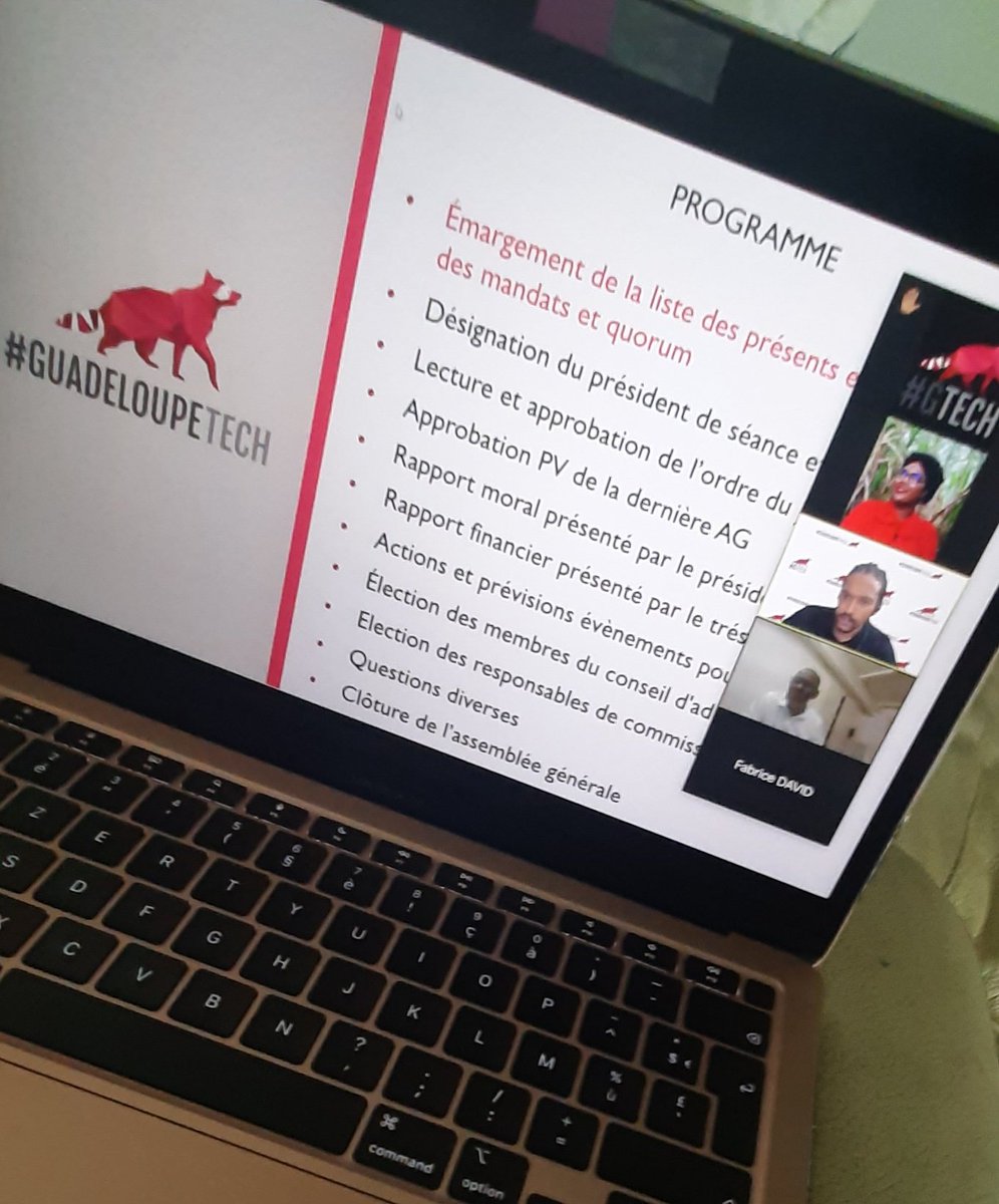#VieAssociative Je participe actuellement à l'Assemblée Générale de <a href="/GuadeloupeTech/">GuadeloupeTech</a>, LE cluster de l' #ÉconomieNumérique de #Guadeloupe dont je suis membre depuis plusieurs années. Des points importants sont à l'ordre du jour.