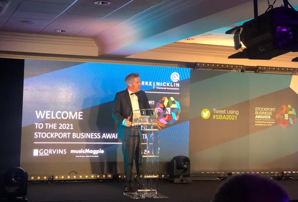 Gorvins's tweet photo. It’s the @StockportAwards and as always the room is looking amazing. 

Good luck to all those businesses who have been shortlisted.

If you are here tonight why not pop over and say hello to the @Gorvins team #SBA2021 https://t.co/xBYgWGHVCE