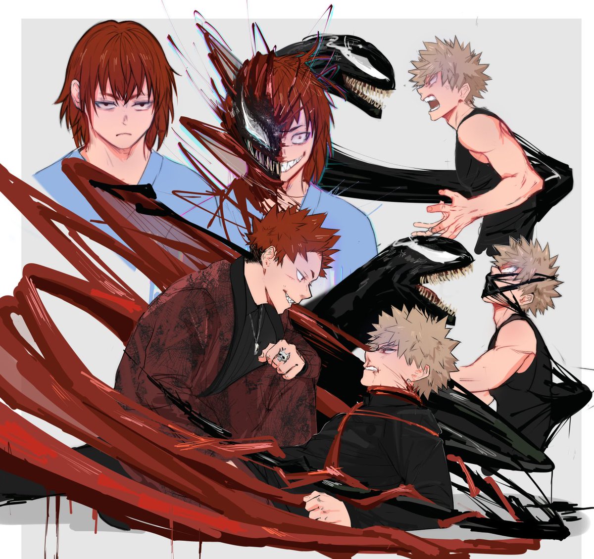 XXenon__'s tweet photo. Kirishima × Carnage https://t.co/mqkQrJXL0C