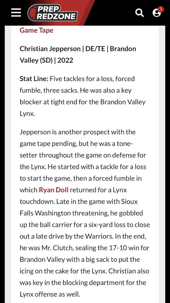 Thanks <a href="/PrepRedzoneDAK/">Prep Redzone Dakotas</a>  for the write-up!