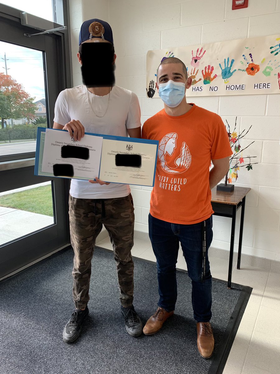 A former student whom we’ve worked with for many years in #AlternativeEducation visited today &amp; received a very important document!  Well done young man, we are very proud of you! #ItTakesAVillage <a href="/SocialWorkMig/">Miguel Guayasamin</a> <a href="/CycMahoney/">Kate Mahoney ~ CYC 💚</a> <a href="/vendittiprestam/">Maria Venditti-Presta</a> <a href="/MissMillarCYC/">Ashley Fazzari (she/her)</a> @JBromleyCYC @desousavp