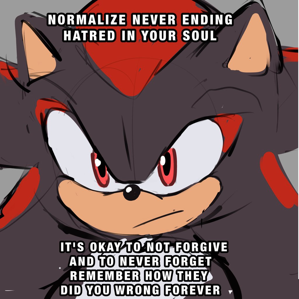 Wise words from Shadow #SonicTheHedgehog