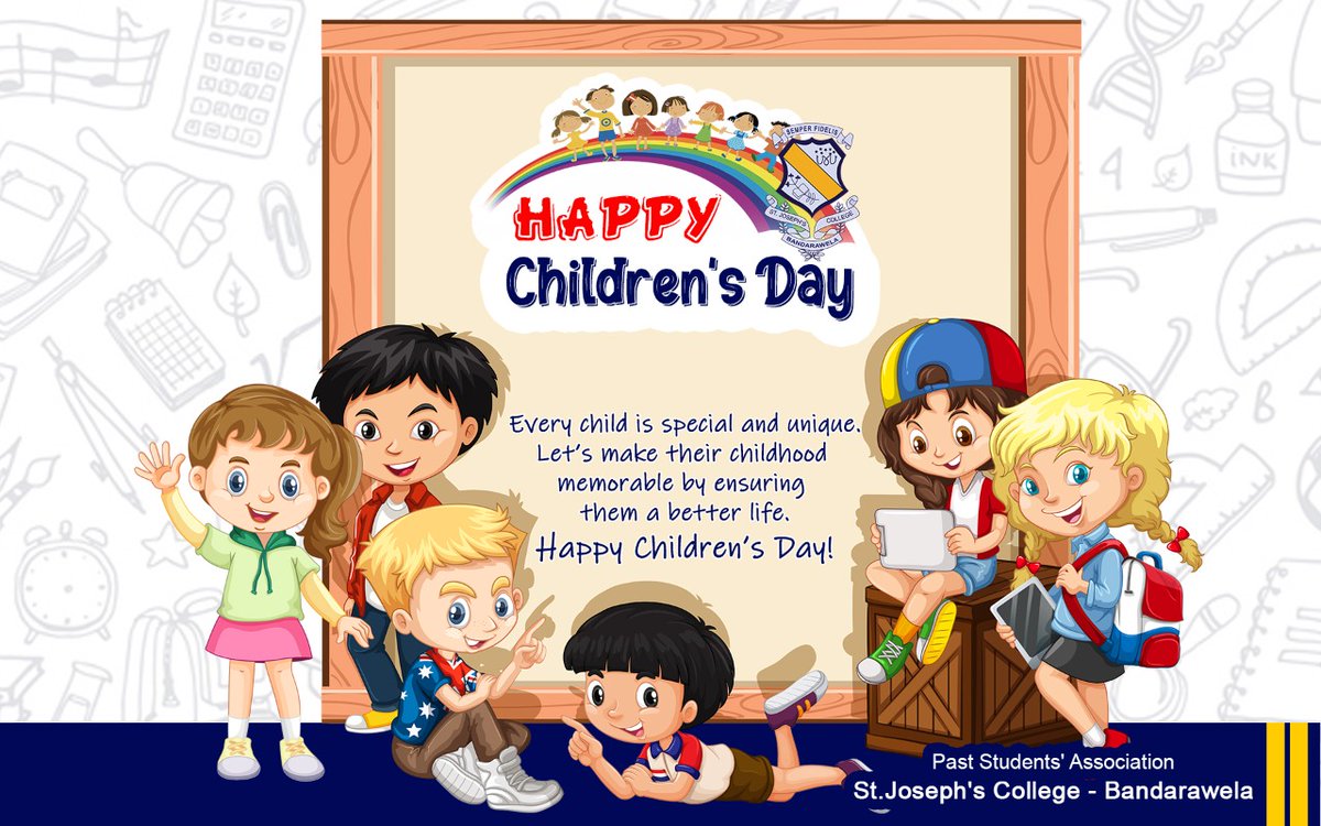 Childhood is a happy place to be in, so enjoy your childhood days and make good memories! You will cherish them when you grow up. Have a Happy Children’s Day!

#SJCPSA #SJCBW